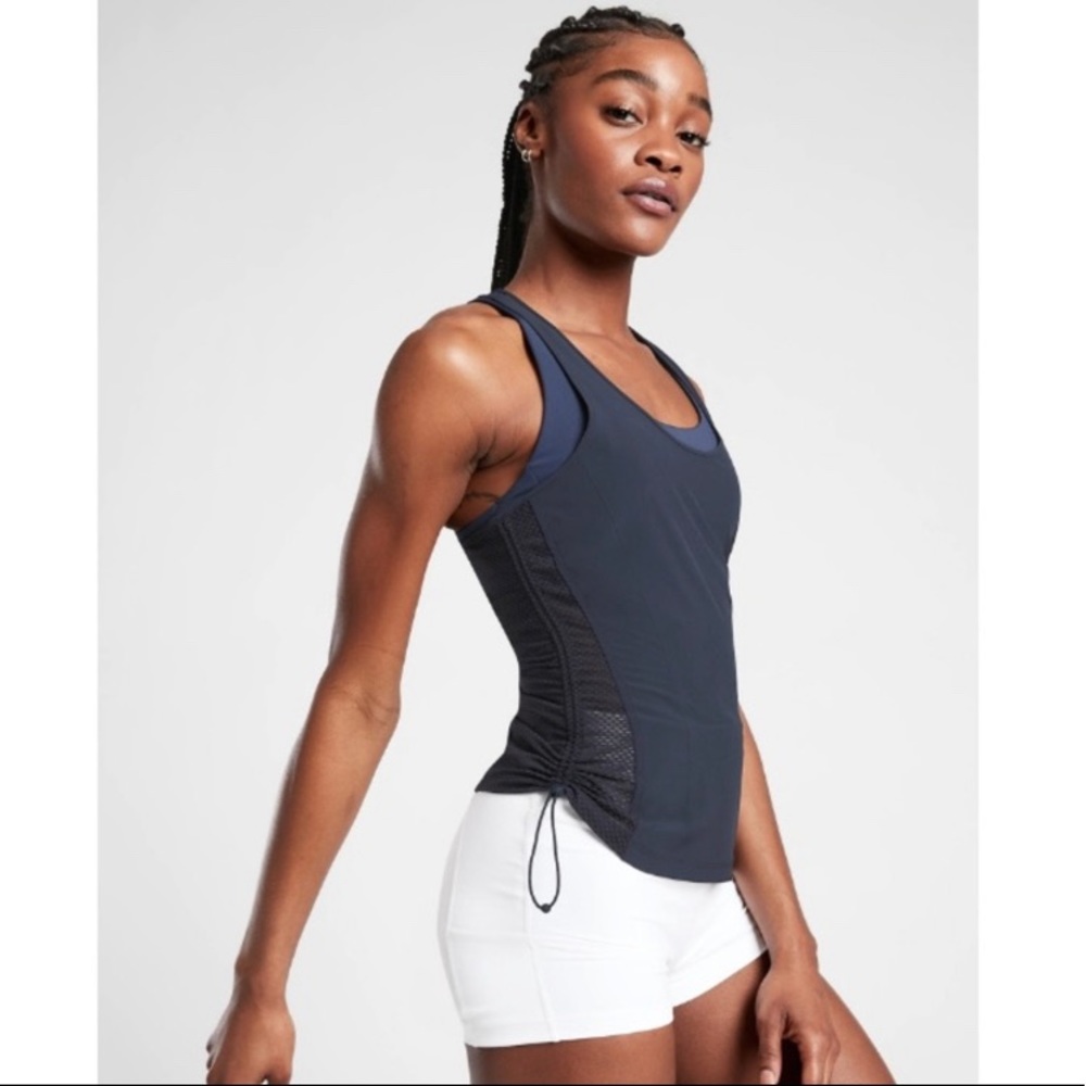 Athleta EUC Navy Yosemite tank top. Size S